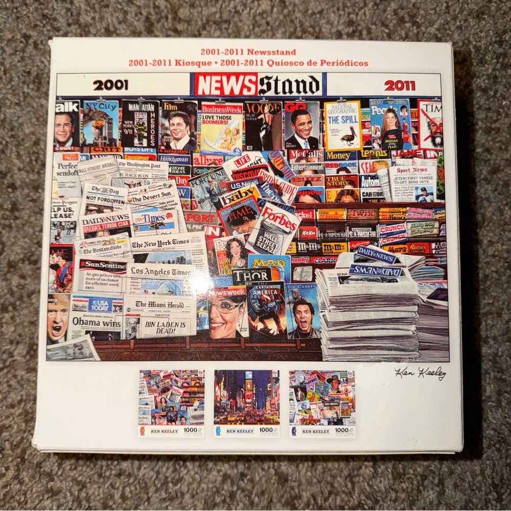 Ceaco Ken Keeley 2001-2011 Newsstand 1000 Piece Jigsaw Puzzle New - Picture 2 of 4